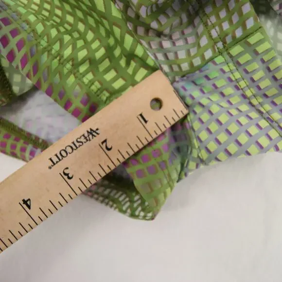 Fabletics Shorts Green Pink Multicolor Mid Rise Running Zipper Pocket XS NWT - Picture 6 of 14